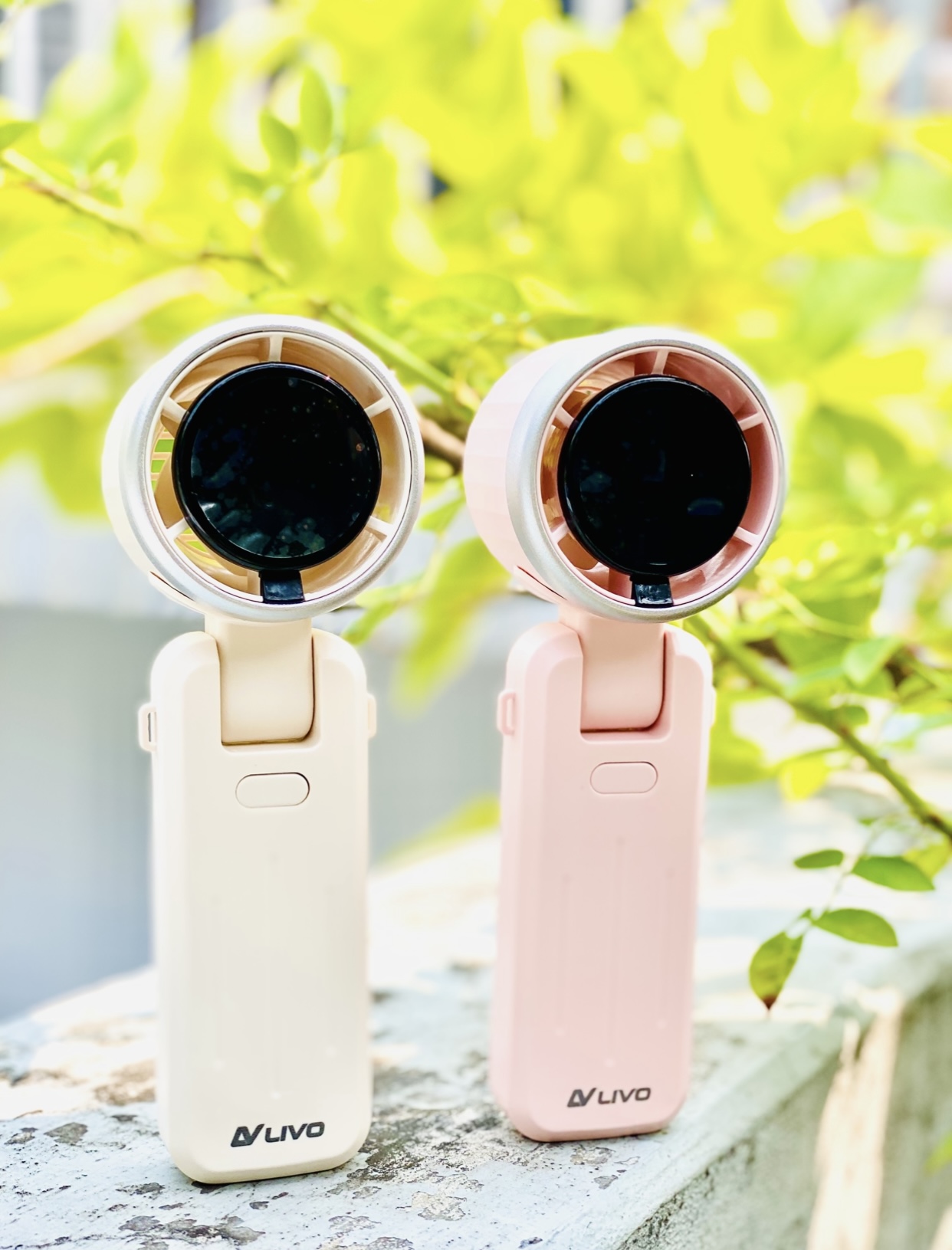 Mini Livo Handheld Fan একটানা ৪ ঘণ্টা+ পাওয়ারফুল ব্যাটারি ব্যাকআপ
